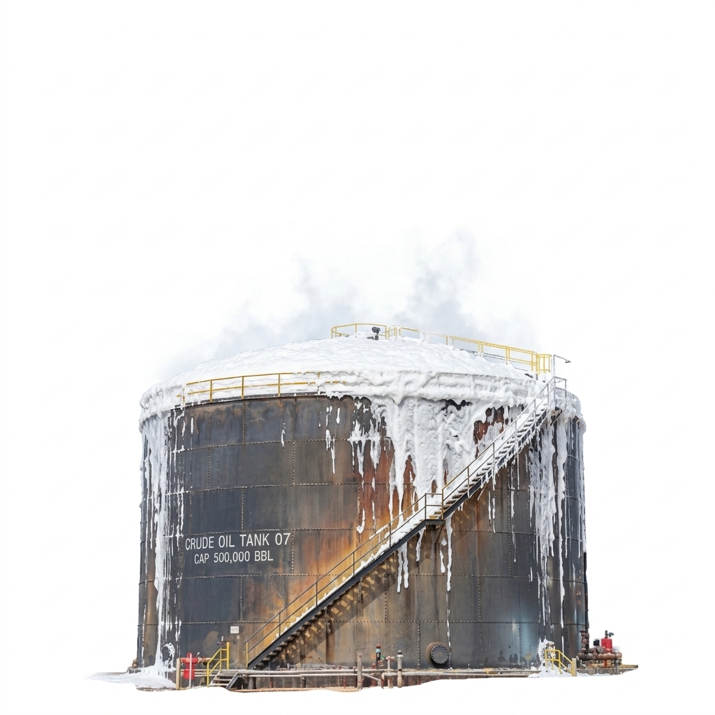 Extinguished Crude Oil Tank